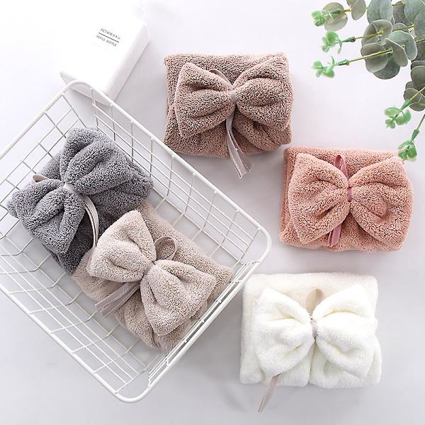 Sæt med 4 hængende håndklæder med butterfly, koralfløjl mikrofiber hængende løkker, søde super bløde absorberende håndklæder til køkken, badeværelse