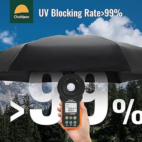 Mini-kokoinen sateenvarjo auringonsuojaukseen Kannettava UV-suojallinen sateenvarjo, pieni ja kevyt, sopii auringonsuojaukseen ja sateensuojaukseen