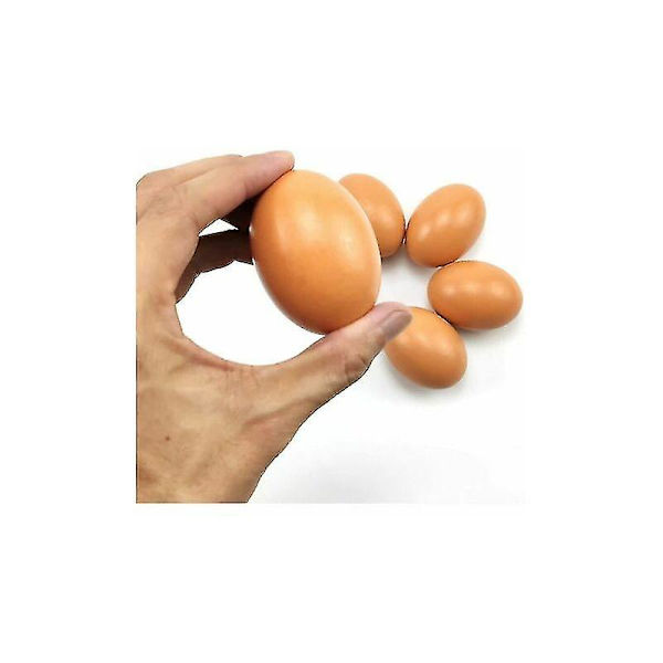 Set med 6 falska hönsägg i trä, hjälp med att lägga höns, fjäderfäbo, dummy