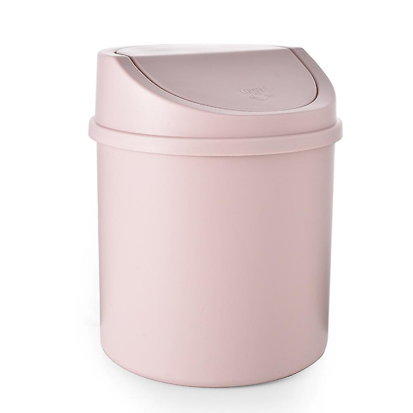Økonomisk svinglokk søppelbøtte Mini bord søppelbøtte Kreativ mote skrivebord søppelbøtte bøtte Mini rist-lokk små søppelbøtter med plastlokk Stue