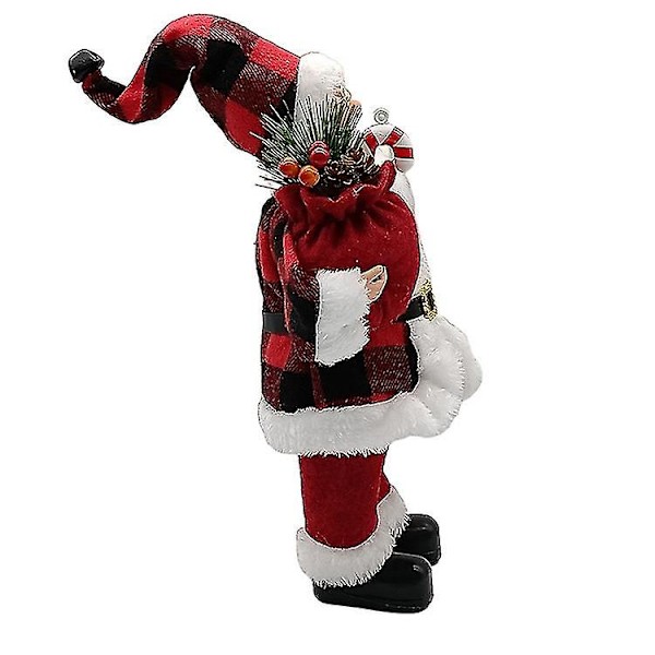 Sittande Jultomte Figur Jultomte Statyett Traditionell Dekoration Jultomte Samlarobjekt