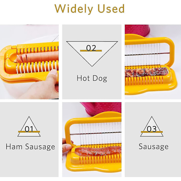 Hot Dog -leikkuri, Kestävä Ruostumattomasta Teräksestä Valmistettu Banaaniviipaloija, Monitoiminen Maissikoiran ja Viilun Leikkuri