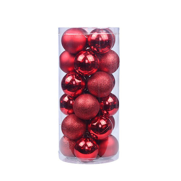Julgranspynt, 24-pack Julgranskulor Dekorationssats 2.36\" Färgglada Julgranskulor Osplitterliga Hängande Julgranspyntssats