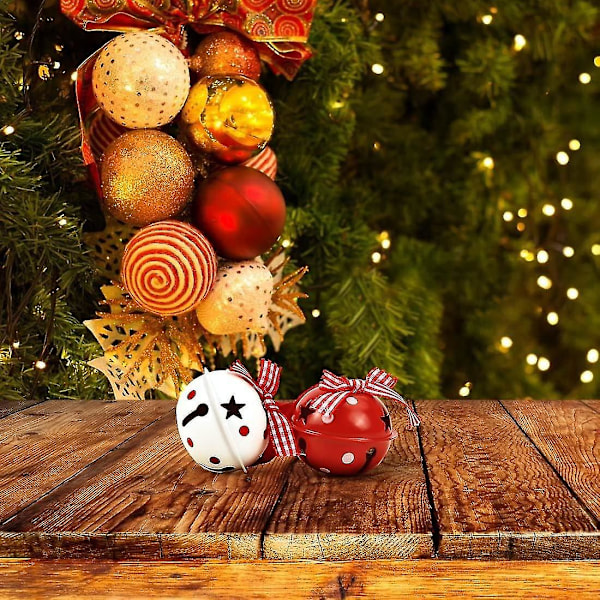 Julkula, 6 stycken 4 cm metallklockor, Jingle Bells Hängande Ornament, Jul Klockor och Klockor