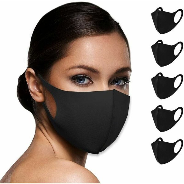Mingxin samma mask 10 st svart nät röd mask HANBING anti-smog återanvändbar tygmask