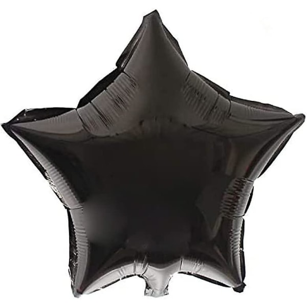 18" stjärnballonger folieballonger Mylarballonger för festdekorationer Festtillbehör, svart, 10 stycken