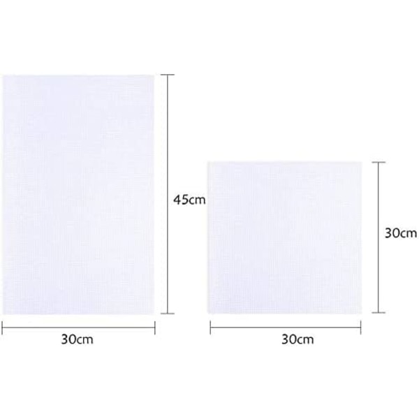 6 st vita broderade canvas i canvas