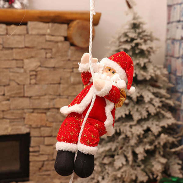 Jultomte Klättrande Rep Dekoration för Julgran Fönster (S)