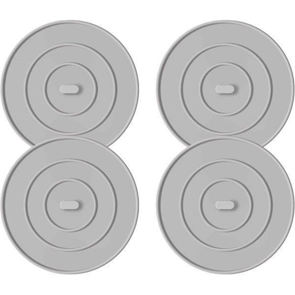 4-pack silikonbadpropp, platt sugkopp till diskho, badpropp avloppsplugg för kök, badkar och tvättstuga