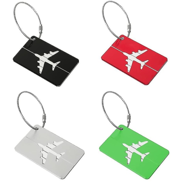 Matkatavarakyltit 4 väriä alumiininen matkasolmio matkatavaroiden matkatavaroiden käsilaukun matkalaukun etikettitarrat