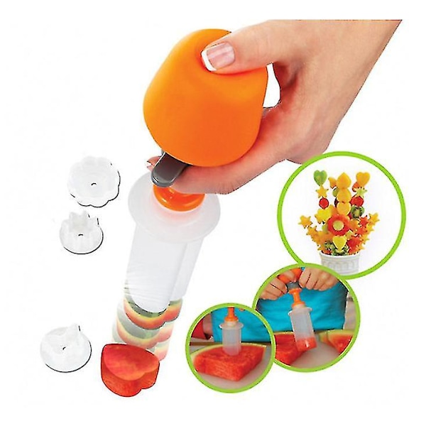 Push Pop And Eat Fruit Vegetable Carving Tool Salad Shape Cutter Kitchen Slicer