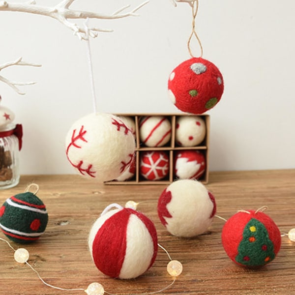 1 Set Julgranskulor Nordisk Stil Jul Smak Utsökt Julgran Hängande Kulor Prydnadsföremål för Fönster Sida