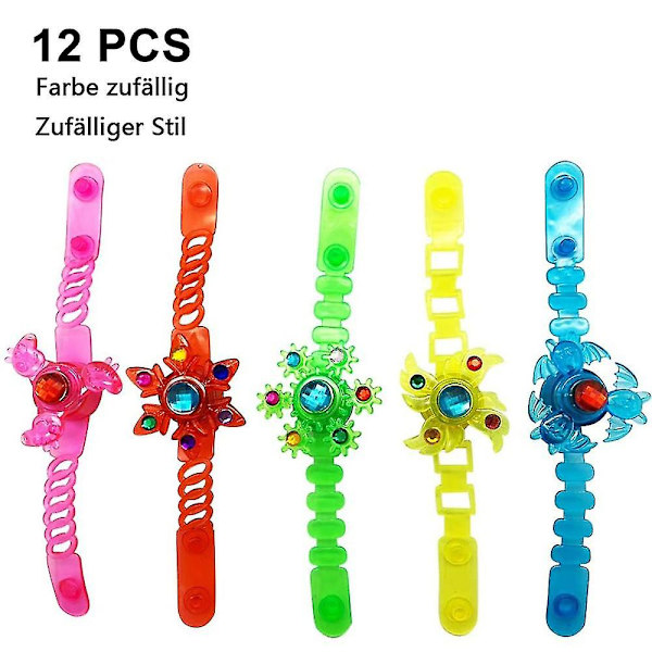 12-pack Ljusupplysande Partyfavörer Kompatibla med Barn, LED-Armband Glöder i Mörkret