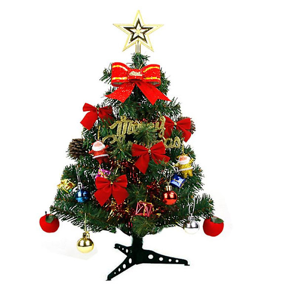 Mini Julgran Mini Julbord Dekorativ Konstgjord Juldekoration Present (45CM)
