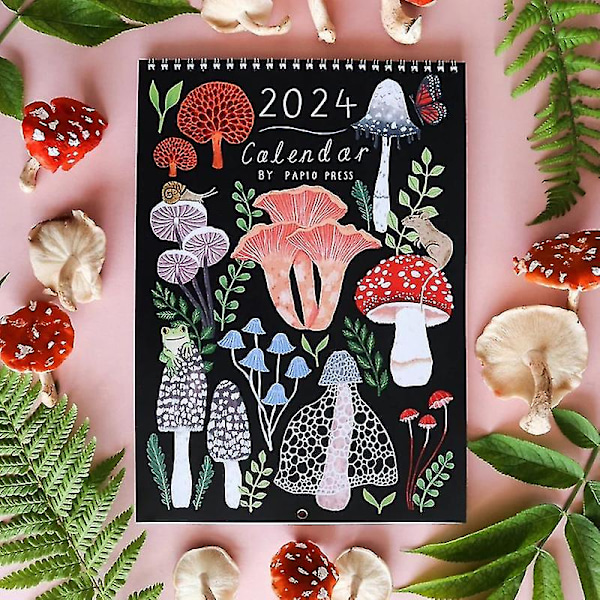 12 Månaders Kalender 2024, Väggkalender 2024 Från Jan. 2024 - Dec. 2024, Väggkalender