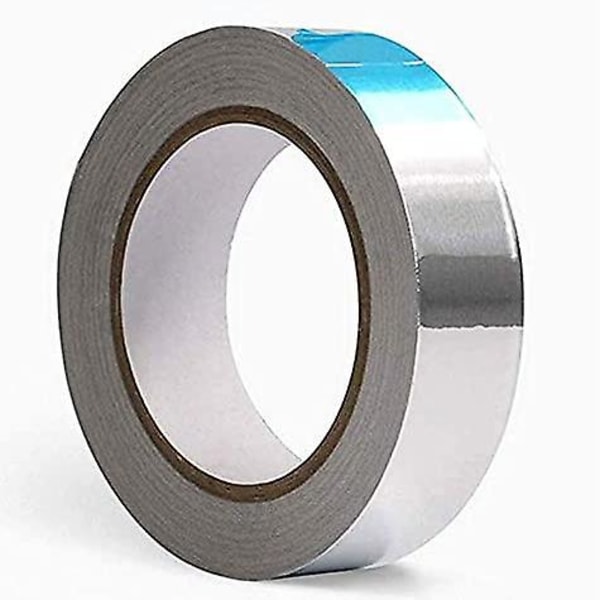Aluminiumsfolietape - 50 mm x 50 m - Varmebestandig - 1 rulle sølv