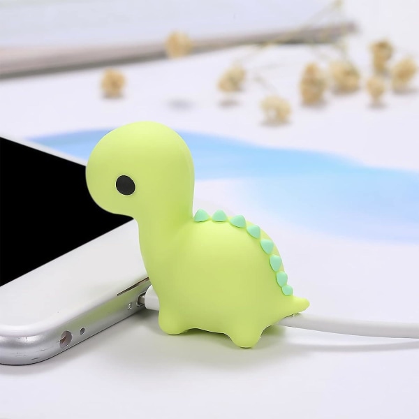 Telefonopladerledningsbeskytter - 3stk Kabelbeskytter Sød opladerbeskytter Dyr eller iPhone IPad Android Samsung - Plastik Jurassic Animal Bide Kabel