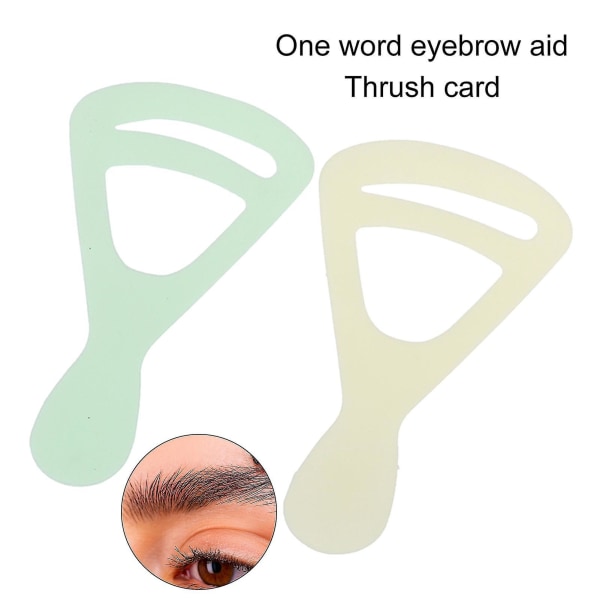 2 st Ögonbrynsschabloner Flexibilitet Smal plast Lätt att hantera Stenciler för ögonbrynsvård för fester