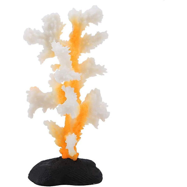 Realsitisk Kunstig Korall Akvarium Kunstig Silikon Simulering Korallplante Fiskedam Landskapsforming Ornament For Akvarium Dekorasjon (gul)