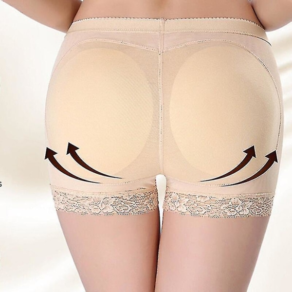 Damsvamp vadderad Andningsbar Fake Butt Push Up Trosor Butt Hip Enhancer Seamless Control Body Shaping Byxor Underkläder,svart