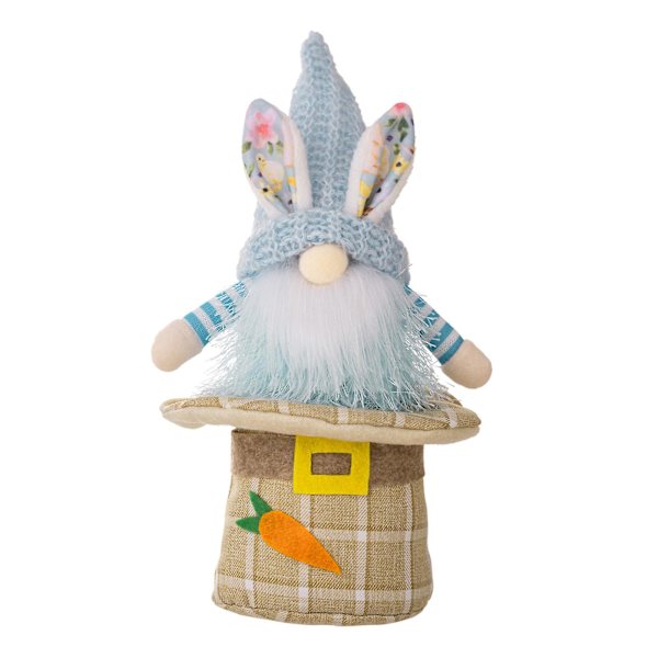 Påsklös Gnomen Kanin Dockhatt Bas Bunny Gnomen Dock Ornament Vår Påskfest Heminredning (Män)