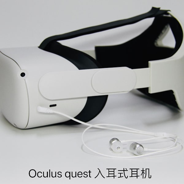 3,5 mm:n langallinen korvanappi, pelin kuulokkeet, yhteensopiva Oculus Quest 2 VR:n kanssa (valkoinen)