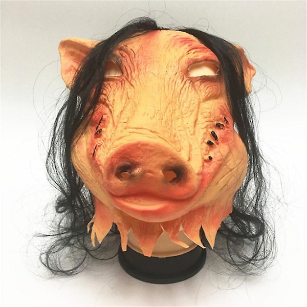 Halloween Gysermaske Horrormaske Maskerade Svinhovedmaske Dyrekostume Cosplay PVC Maske