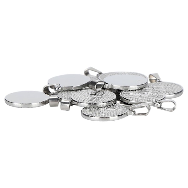 12st Zodiak Hänge Berlock Rostfritt Stål Set Handgjorda Halsband Smycken för DIY Hantverk
