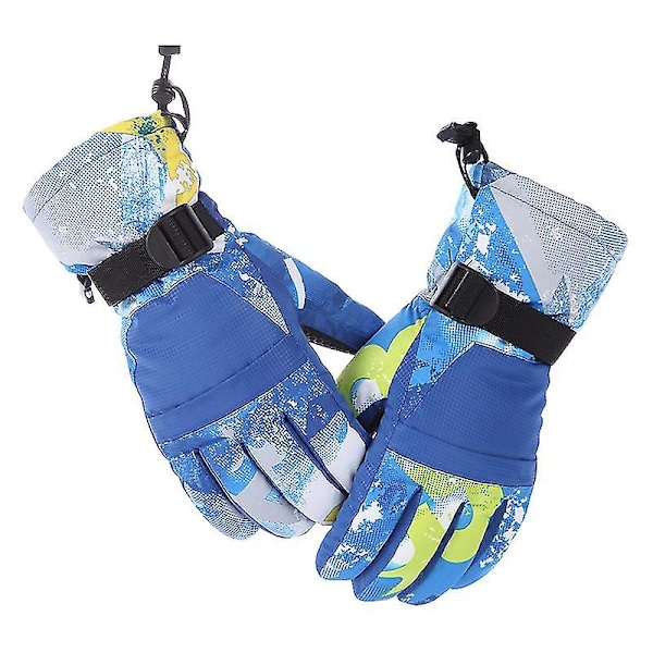 Thermal Gloves,coldproof Touchscreen Ski Gloves Waterproof Winter Gloves（L，Blue）