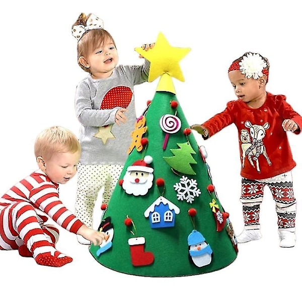 DIY Tredimensionelt Juletræ Børnemanual Uddannelsesmæssige Legetøj Julepynt Julegave Widget