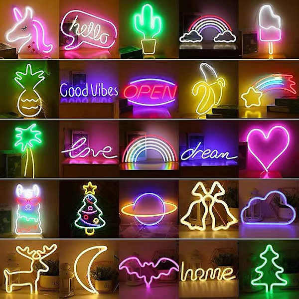 1 st Love-formad Neon LED-lampa, vägg Neon-skylt nattlampa, julklapp, studior, fester, barer, jul, barnrum, vardagsrum