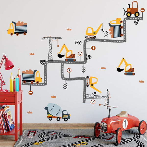 1 Set Söta Väggdekaler Cartoon PVC Hushållslim Tapet Poster för Barnkammare