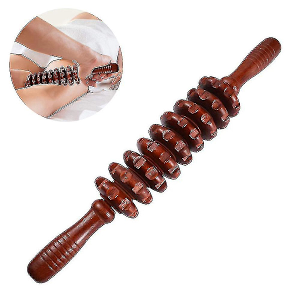 Håndholdt Manuel Muskelafspændingsrulle Stick Massager Tool (Rød)