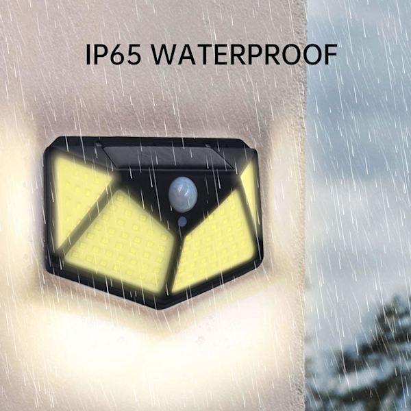 100 LED rörelsesdetektor utomhusljus IP65 vattentät trådlös LED solcellslampor utomhus
