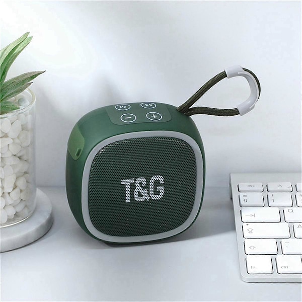 TG659 Bluetooth-högtalare utomhus trådlös subwoofer mini-högtalare portabel kortläsare grön