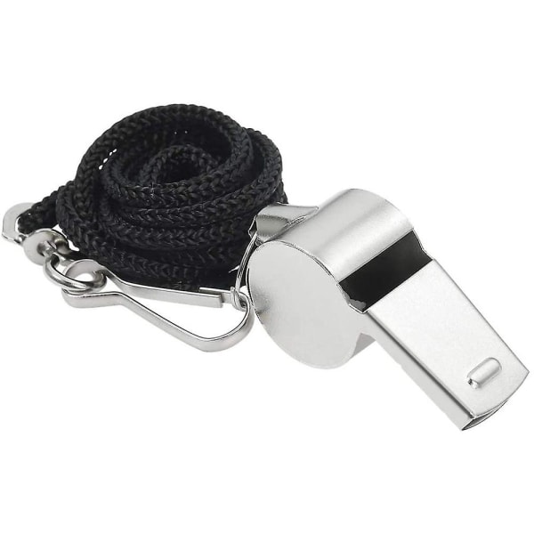Premium Whistle Whistle Domarvisselpipa i rostfritt stål för barn, lärare och domare - Praktisk signalvisselpipa inklusive krage