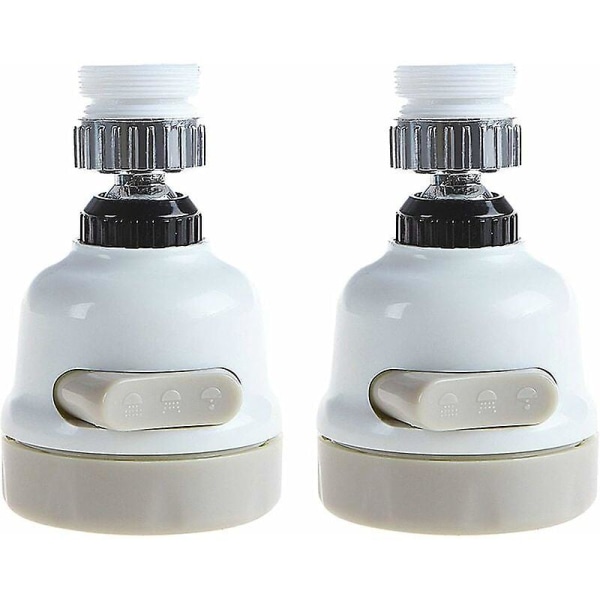 2 Pcs Adjustable Moving Faucet Head 360 Degree Moving Faucet Head Water Saving Anti Splash Adjustable Filter Aerator Diffuser Sprayer