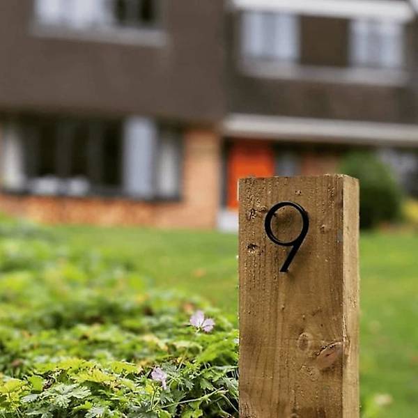 5 tommer rustfrit stål flydende husnummer metal moderne husnumre til udendørs postkasse gård hjem væg dørgarageport, nummer 9