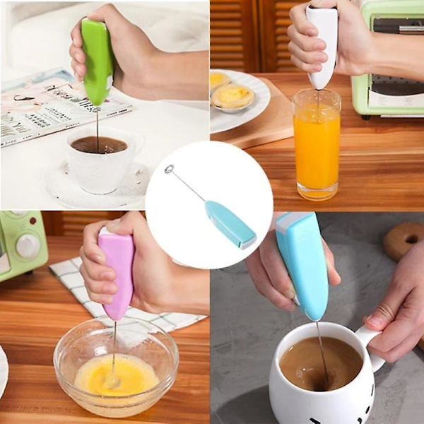 3PCS Mini Elektrisk Kaffe Blender Håndholdt Eggbeater Boble Drikke Rør Stang Kreativ Elektrisk Visp Elektrisk Kaffe Mikser Melk Visp