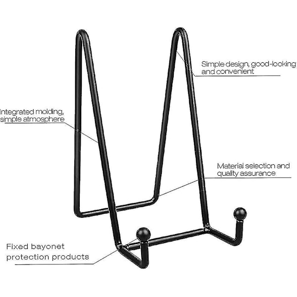 2 stk. Jern Display Stativ Metal Staffeli, 6 Tommer Display Stativ, Jern Display Stativ Til Foto, Bøger, Dekorativ Tallerken Bakke Og Kunsthåndværk