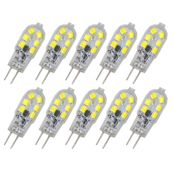 10 kpl Led-lamppua G4 3w Ac/dc 12v 220v Smd2835 Lampada Led G4 Mini-lamppu Läpinäkyvä (Valkoinen)