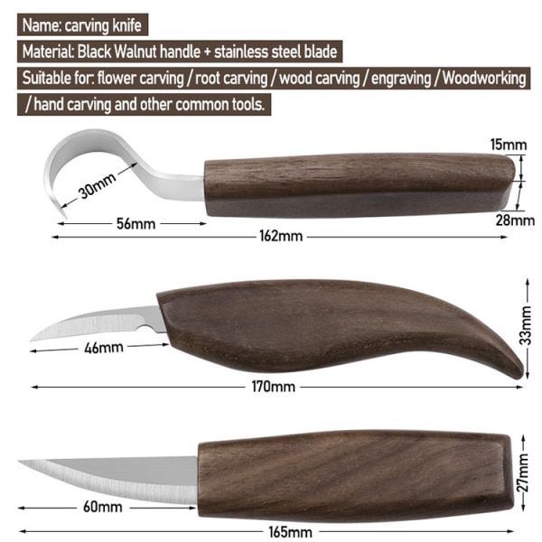 10 delar träsnideri set, professionella träsnideri verktyg