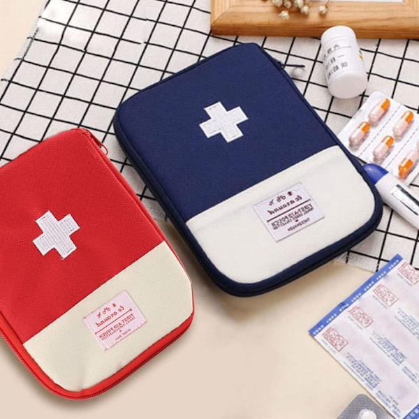 2-pack Mini Första Hjälpen Kit, Tom Första Hjälpen Väska Mini Bärbar Medicinsk Väska Första Hjälpen Väska