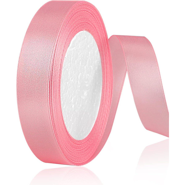 Dubbelsidig polyesterband, 20 mm*2 m, rosa