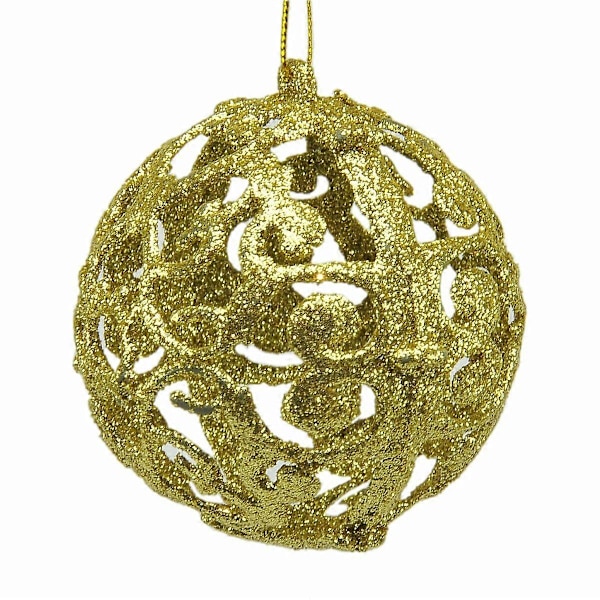 Julgranskulor Gyllene Plast 6 x 6 x 6 cm (12 stycken)