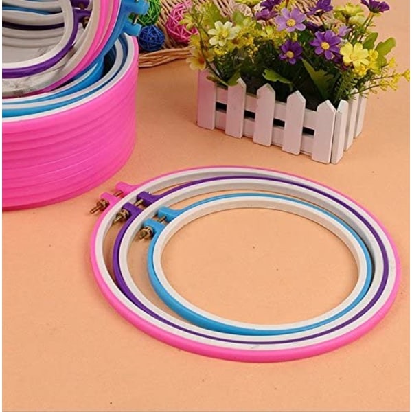 Broderiram i plast (5-pack, flera färger)