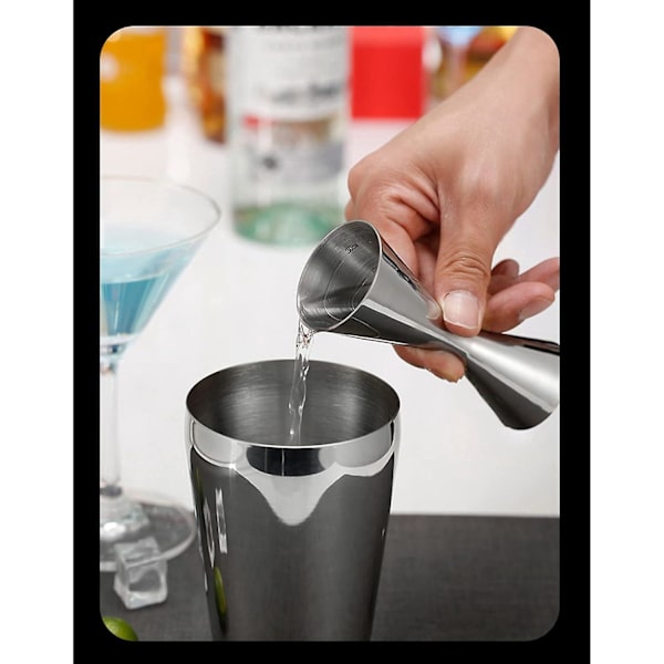 Rustfrit stål dobbelthovedet målebæger bar fest vin shaker jigger 45ML