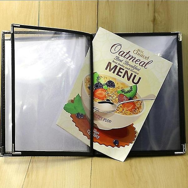 Transparent restaurant menu cover for A4 size Book style Cafe Bar 10 pages 20 View