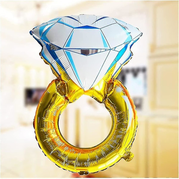 Stor Ballong Gull Diamantring Folieballong Oppblåsbar Bryllupsdekorasjon Helium Luft Valentinsdag Ballong Arrangement Festartikler (stor Ring)(5stk)