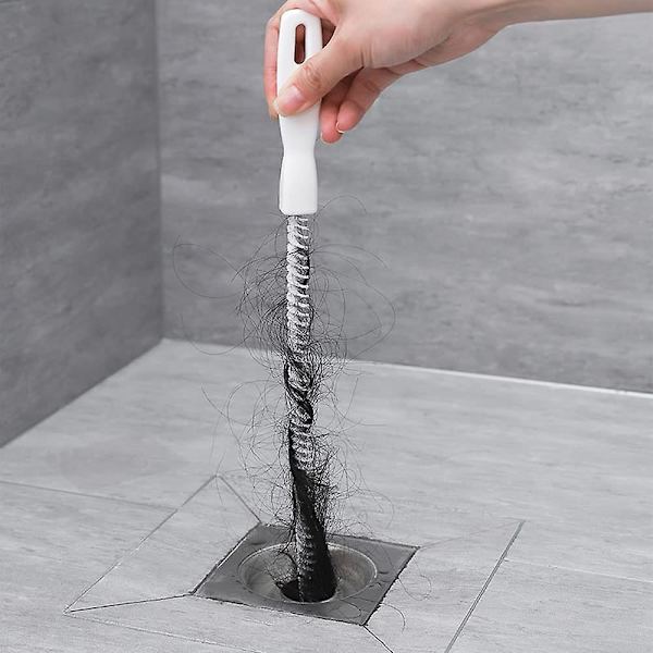 2 st avloppsrör rengöringsborste, 45 cm flexibel avloppsrensningsborste, avloppsrensningsverktyg för badrum kök (2 st)